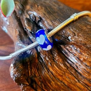 Authentic Pandora Murano Blue Heart Charm
